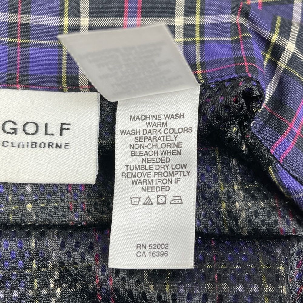 LIZGOLF / LIZ CLAIRBORNE lightweight plaid full zip golf jacket, size M - Picture 15 of 15
